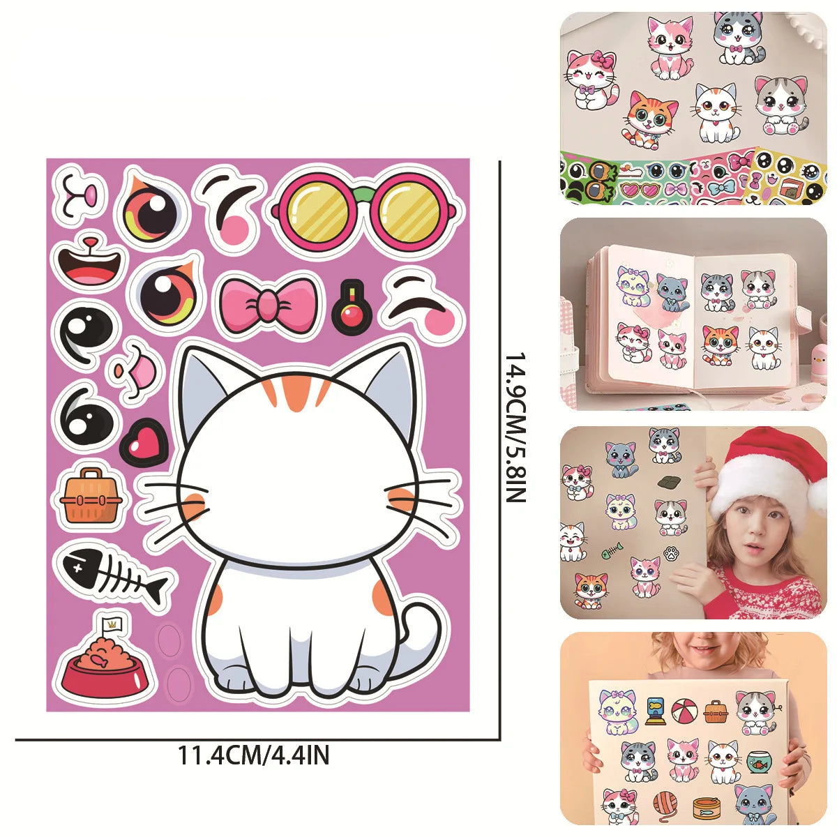 Cat Sticker Dress Up Set (8 pcs)
