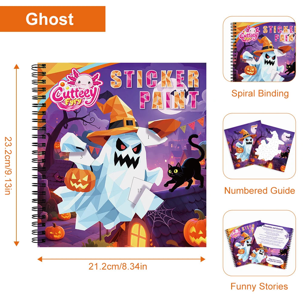 Ghost Sticker Paint Book