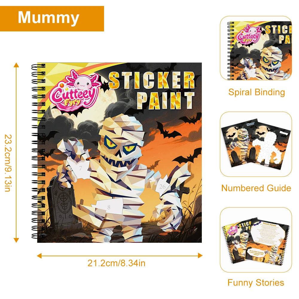 Mummy Sticker Paint Book