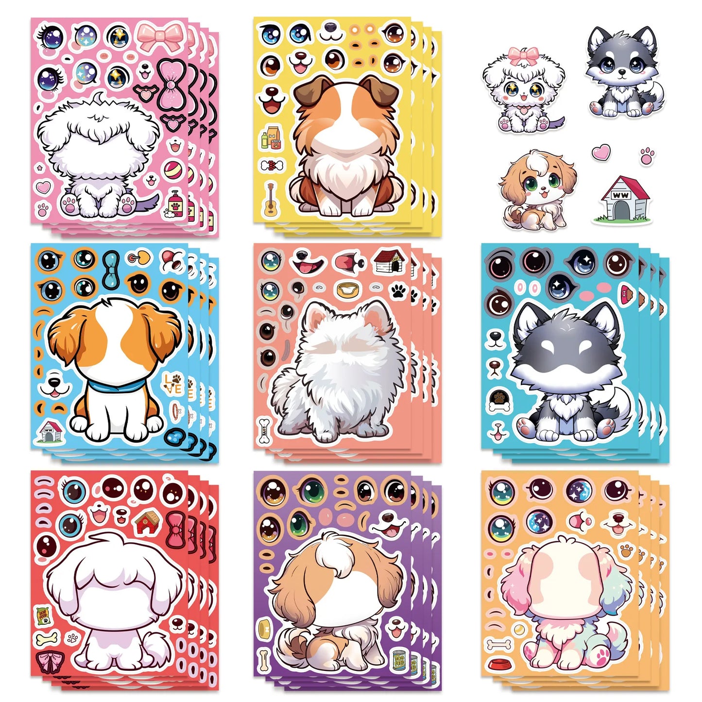 Dog Sticker Dress Up Set (8 pcs)