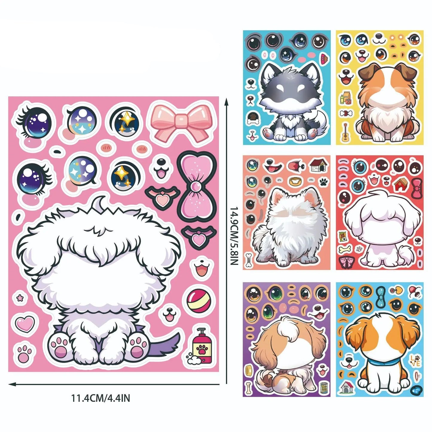 Dog Sticker Dress Up Set (8 pcs)