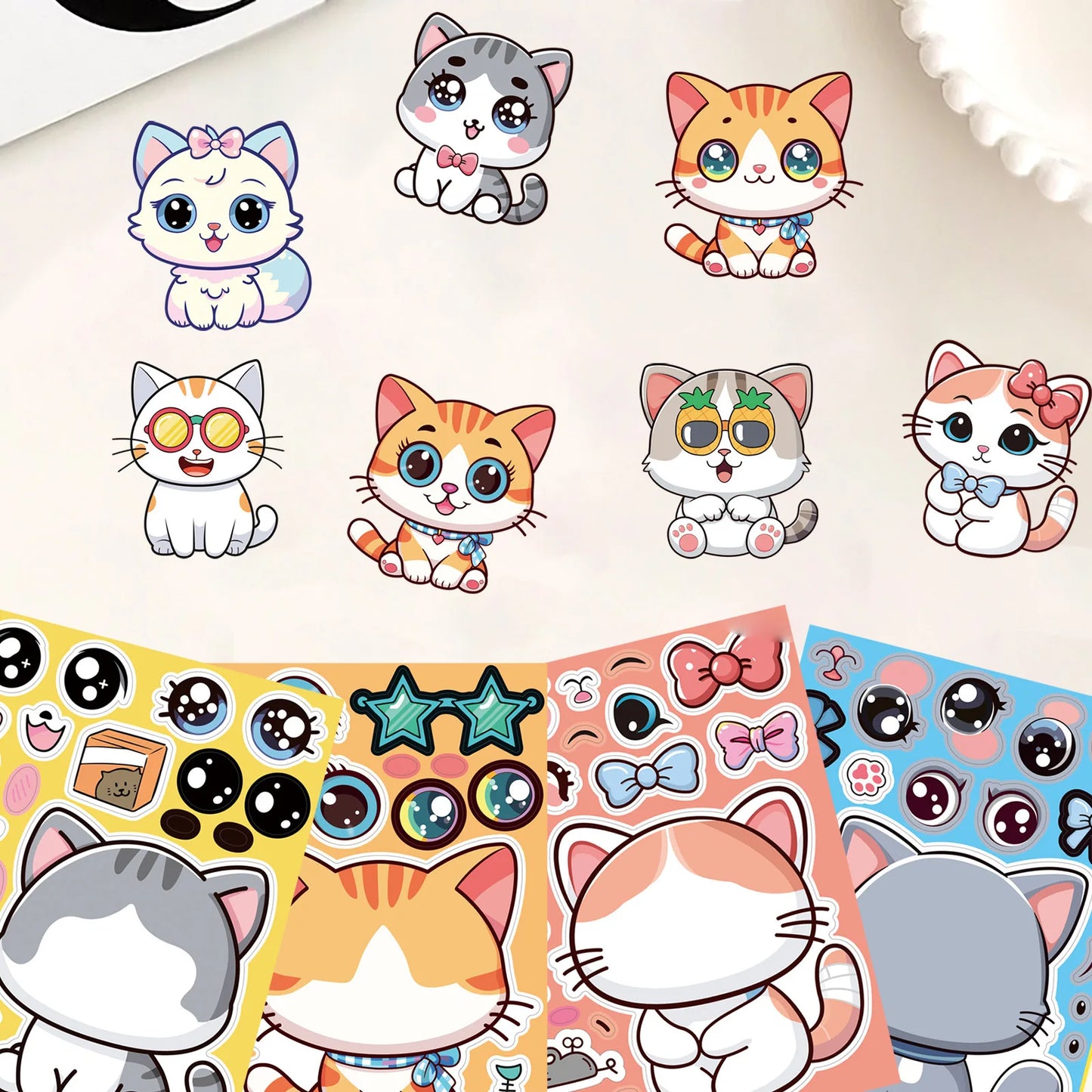 Cat Sticker Dress Up Set (8 pcs)