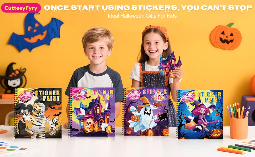 Haunted House Sticker Paint Book