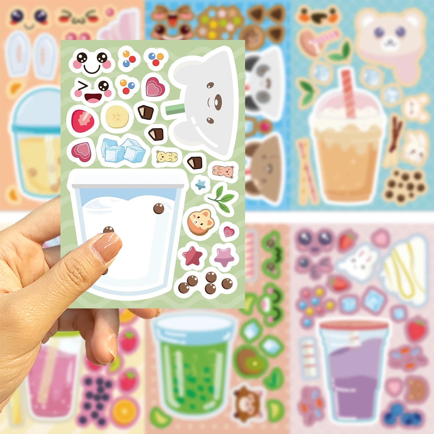 Bubble Tea Sticker Dress Up Set (8 pcs)
