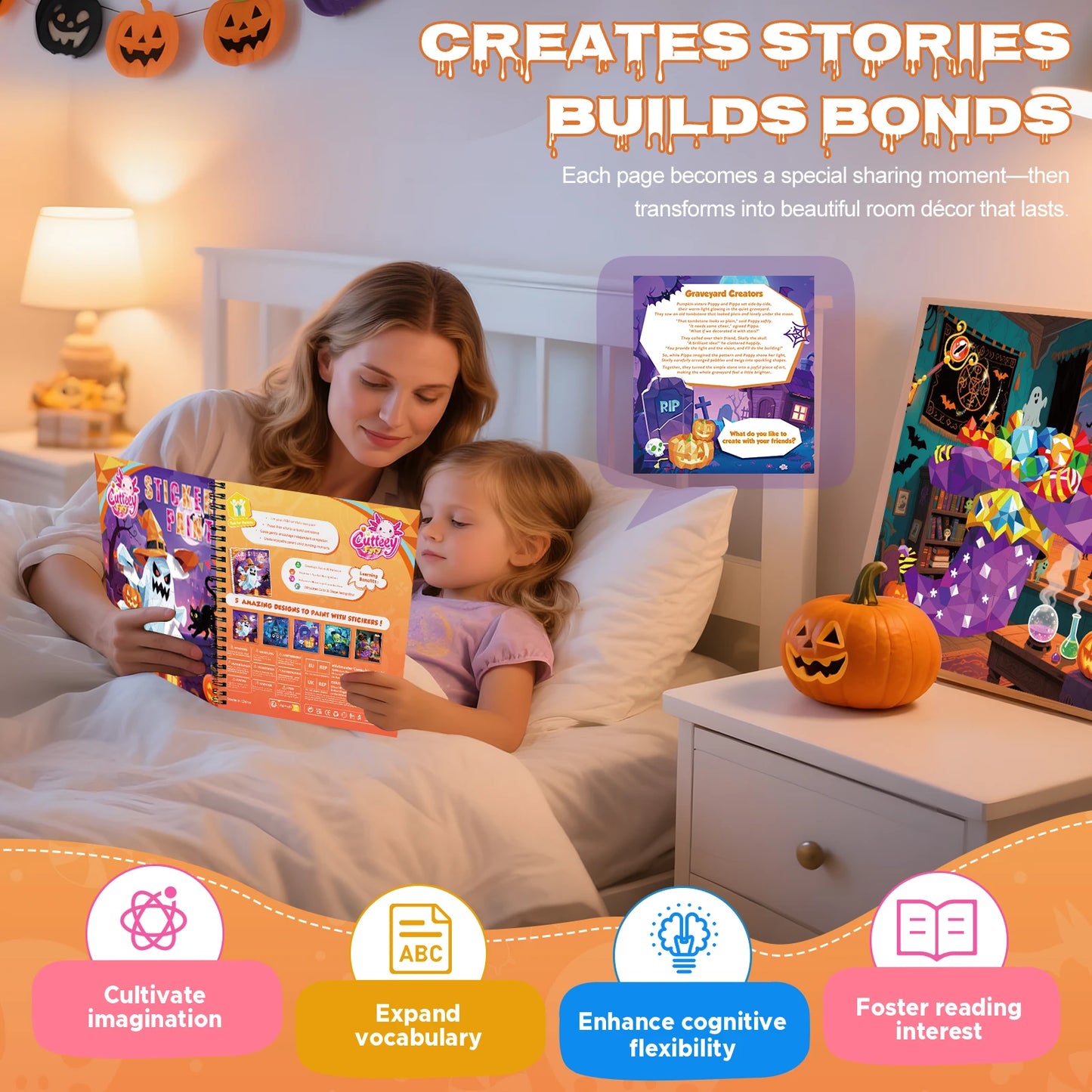 Haunted House Sticker Paint Book