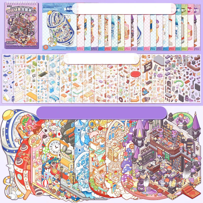Dark Purple Large Sticker Booklet (10 in 1)