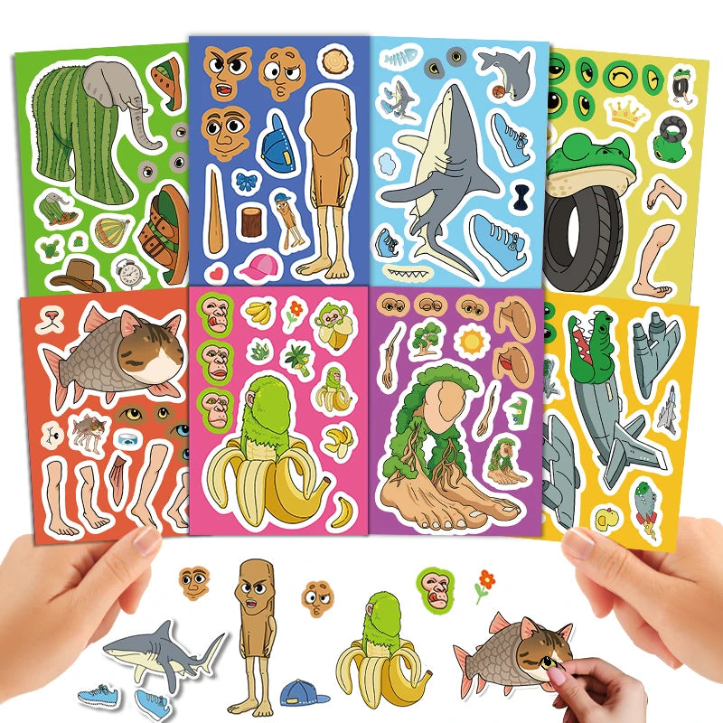 Brainrot Meme Sticker Dress Up Set (8 pcs)