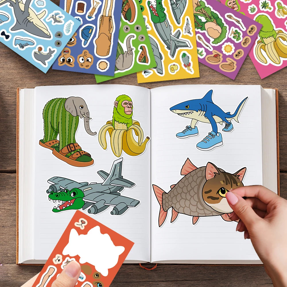 Brainrot Meme Sticker Dress Up Set (8 pcs)