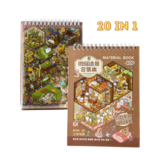 Brown Sticker Booklet (20 in 1)