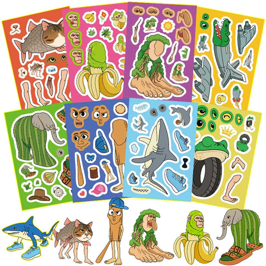 Brainrot Meme Sticker Dress Up Set (8 pcs)