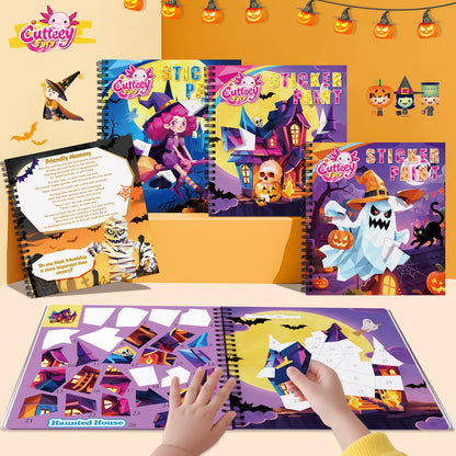 Haunted House Sticker Paint Book