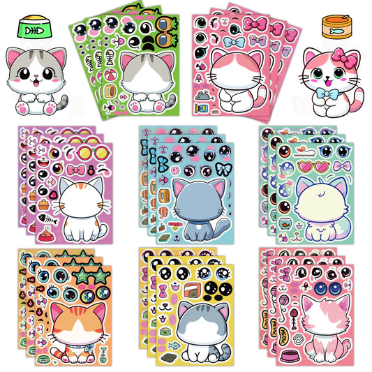 Cat Sticker Dress Up Set (8 pcs)
