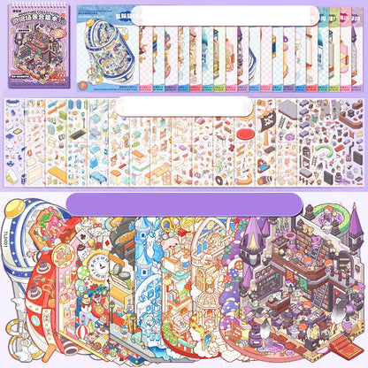 Dark Purple Large Sticker Booklet (10 in 1)
