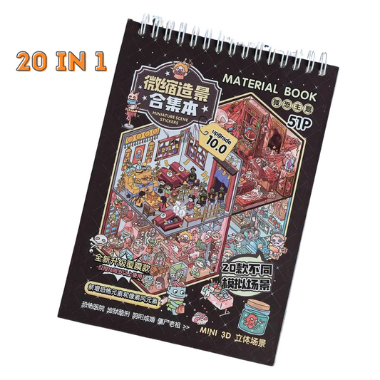 Black Spooky Sticker Booklet (20 in 1)